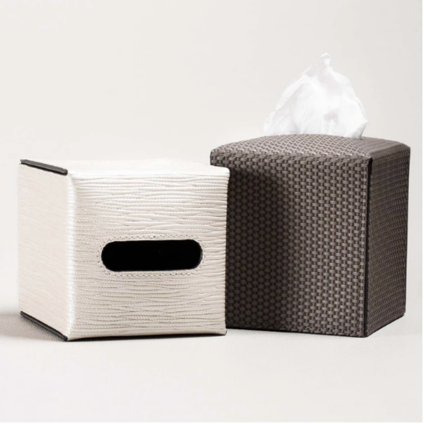 GIOBAGNARA | READY TISSUE HOLDER WITH BOTTOM LEATHER FLAPS | $ 330.00