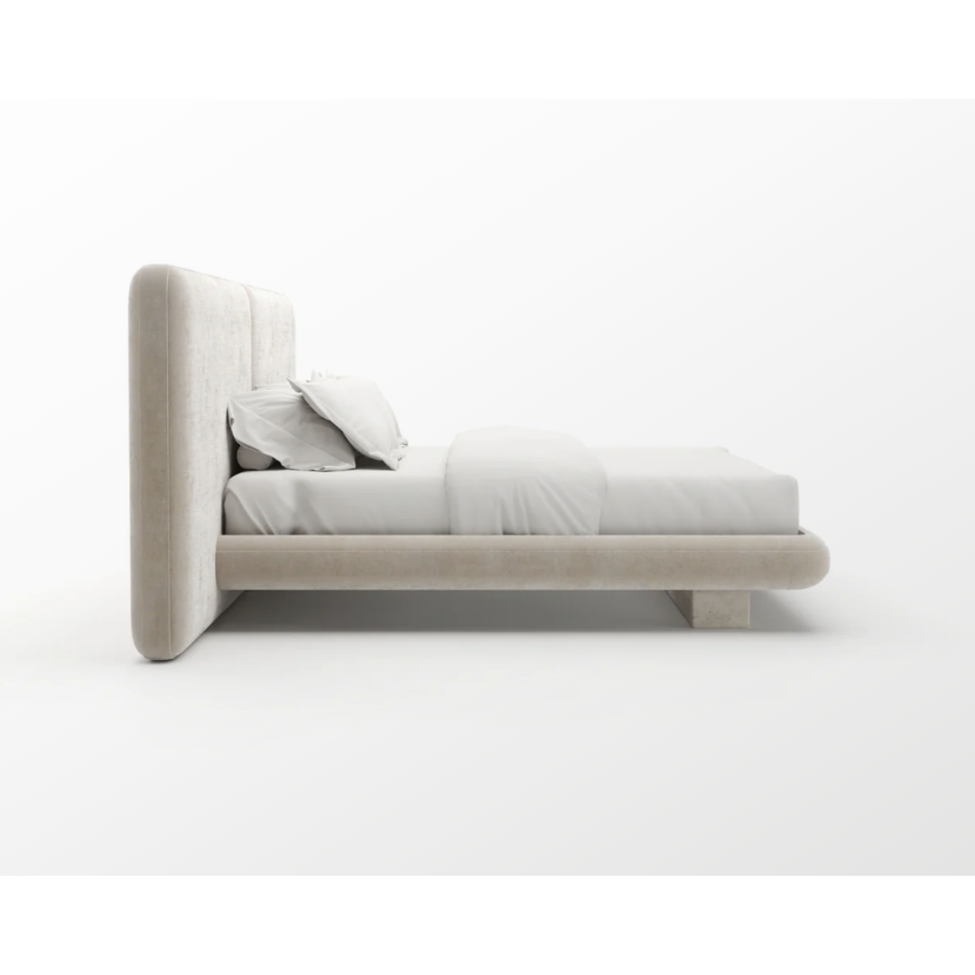 CARACOLE | OVERLAP UPH 2 PANEL KG BED IVORY | $8,190.00
