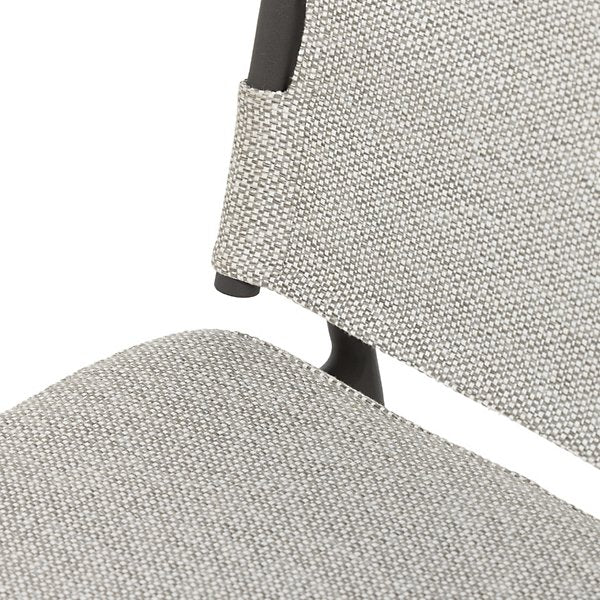 Miller Outdoor Dining Chair-Faye Ash with Ivory Rope and Bronze