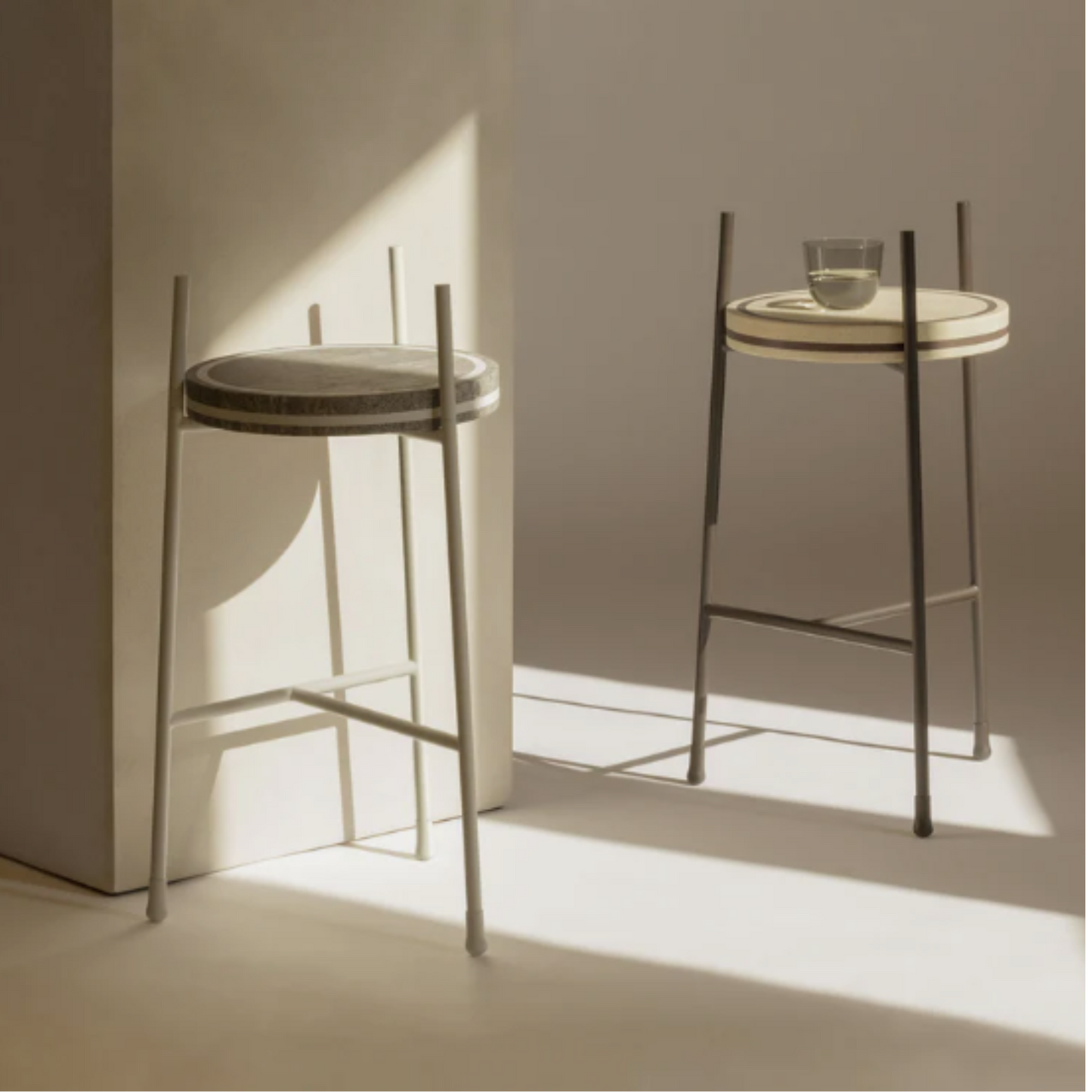 GIOBAGNARA | OBLIVION ROUND TRAVERTINE TABLE | $1,790.00