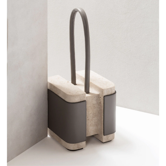 GIOBAGNARA | LLOYD LEATHER & MARBLE DOORSTOP | $610.00