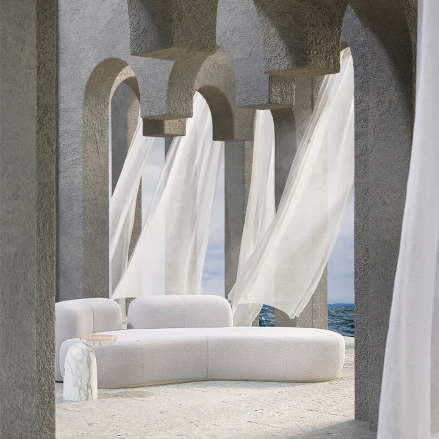 SECOLO | PINGU CALACATTA MARBLE SIDE TABLE | $8,380