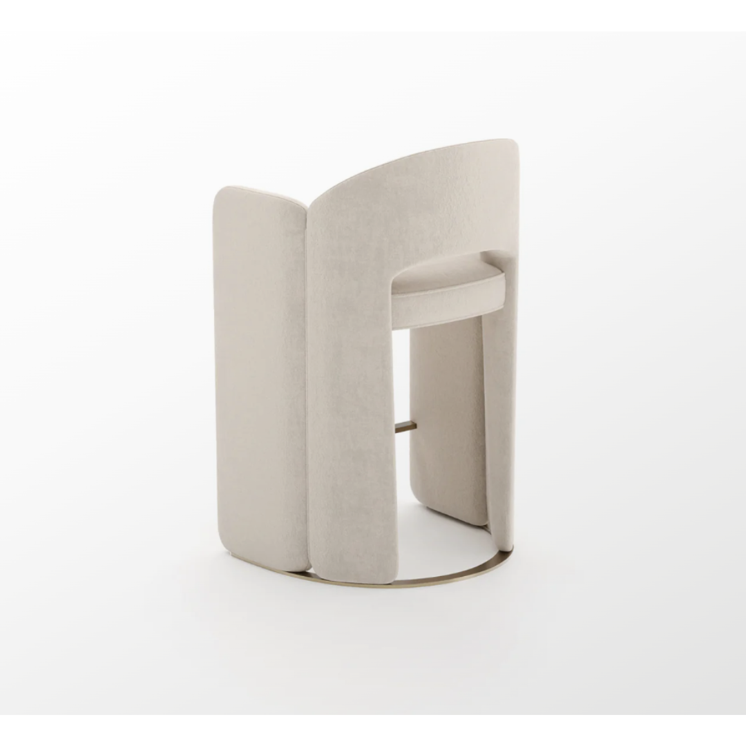 CARACOLE | OVERLAP COUNTER STOOL IVORY | $3,120.00