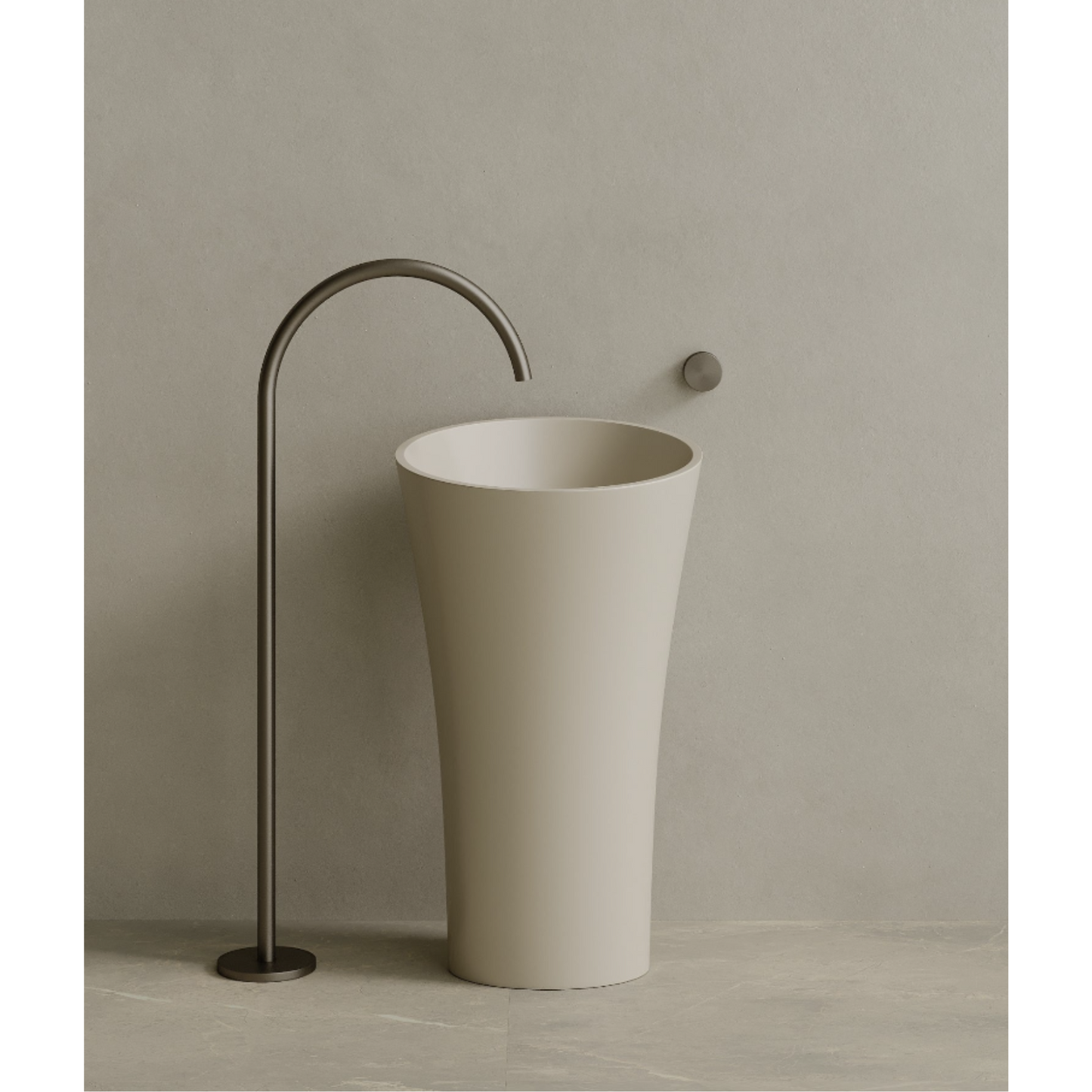 ELEMENTO BATH | 20" x 36" SOLID SURFACE PEDESTAL SINK | $1,435.90 - $1,508.20