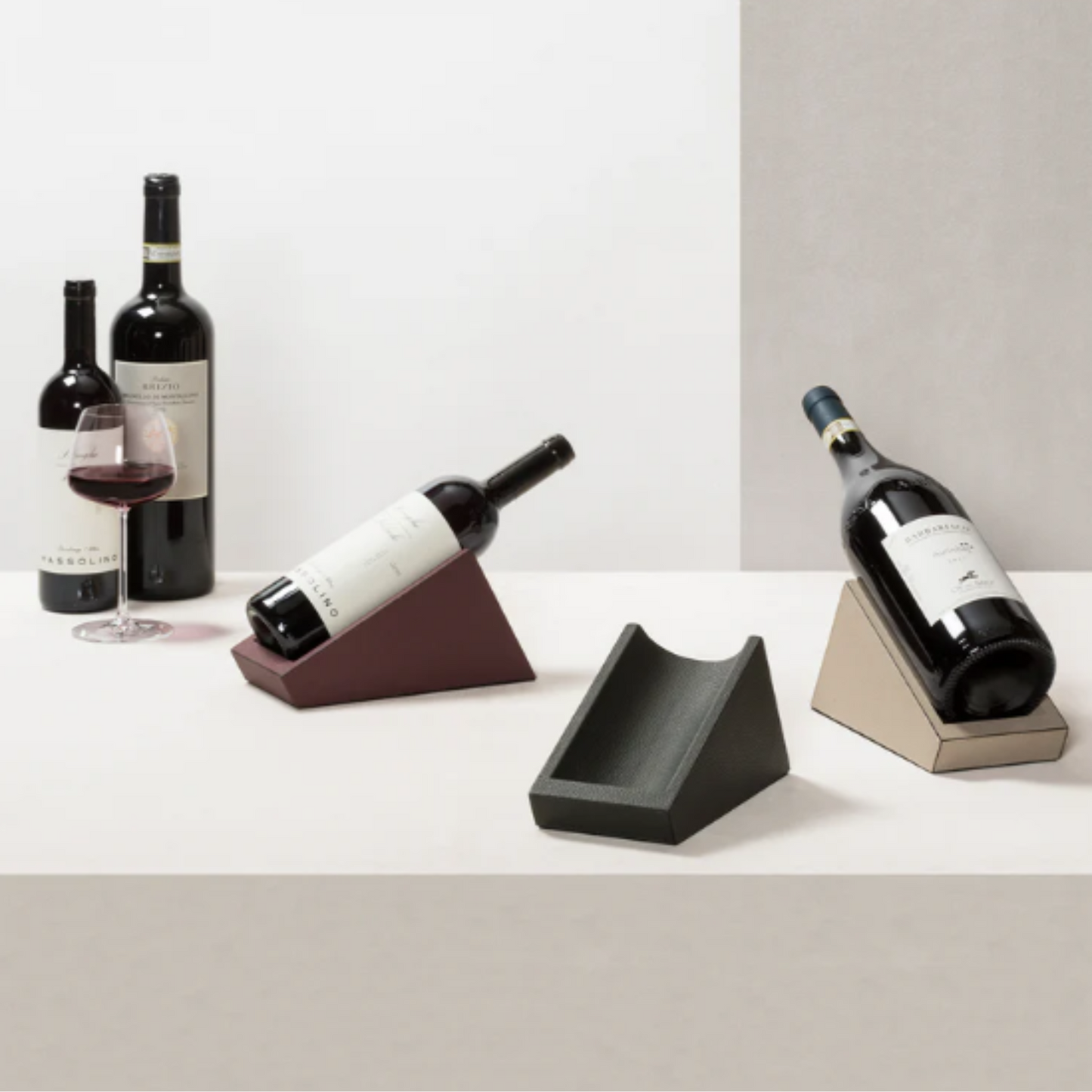 GIOBAGNARA | SUPERTUSCAN DARK GREEN WINE BOTTLE HOLDER | $ 365.00