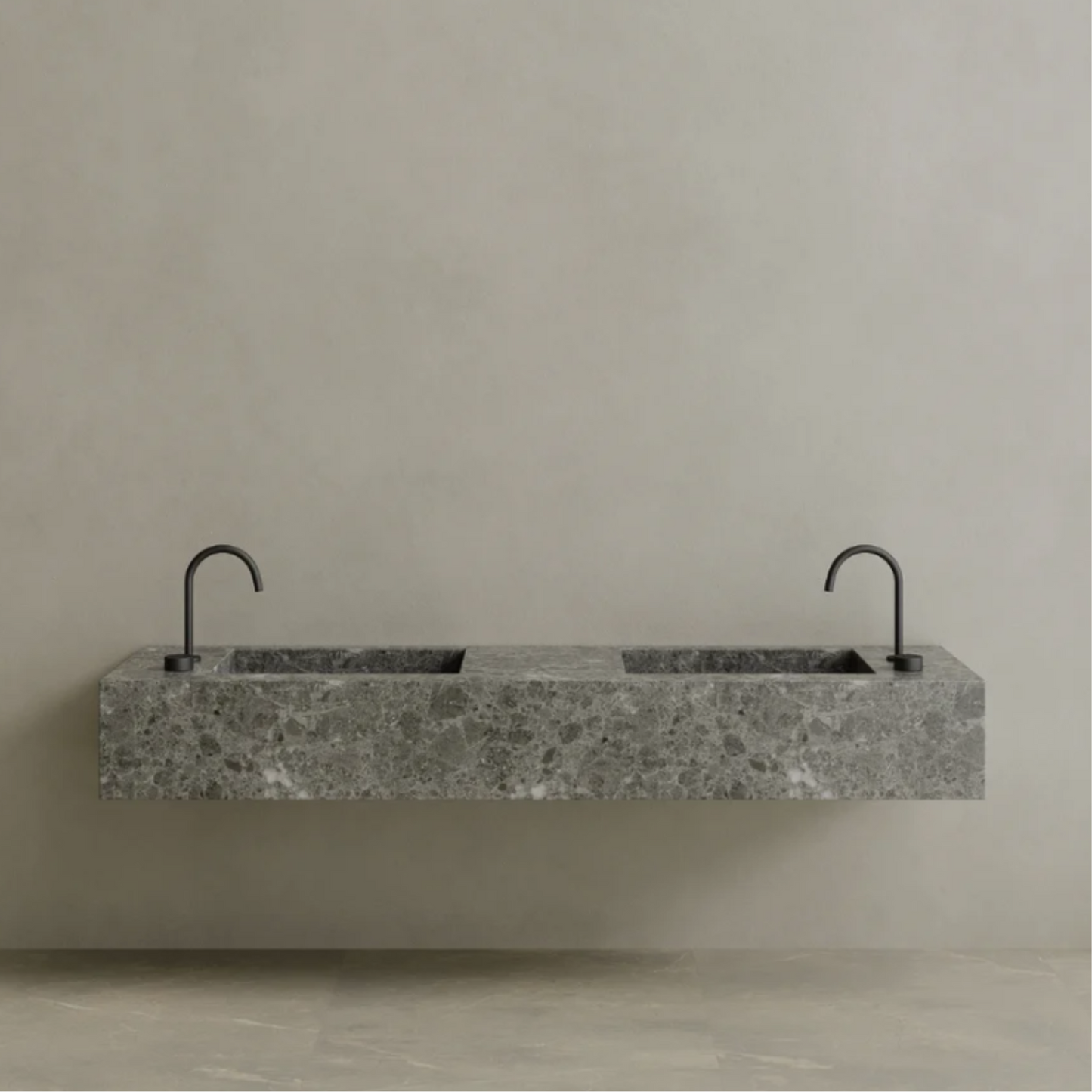 ELEMENTO BATH | DOUBLE SINK FLOATING MARBLE VANITY | $5,408.00 - $10,560.00