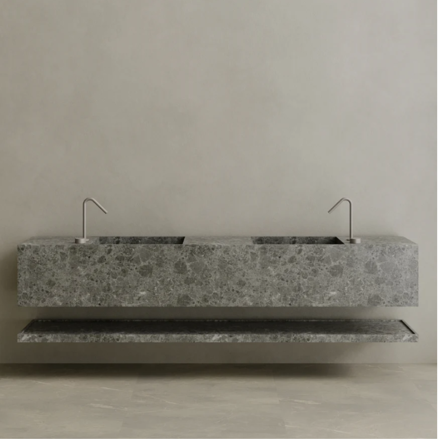 ELEMENTO BATH | OVERSIZED DOUBLE SINK MARBLE VANITY | $7,203.20 - $14,784.00