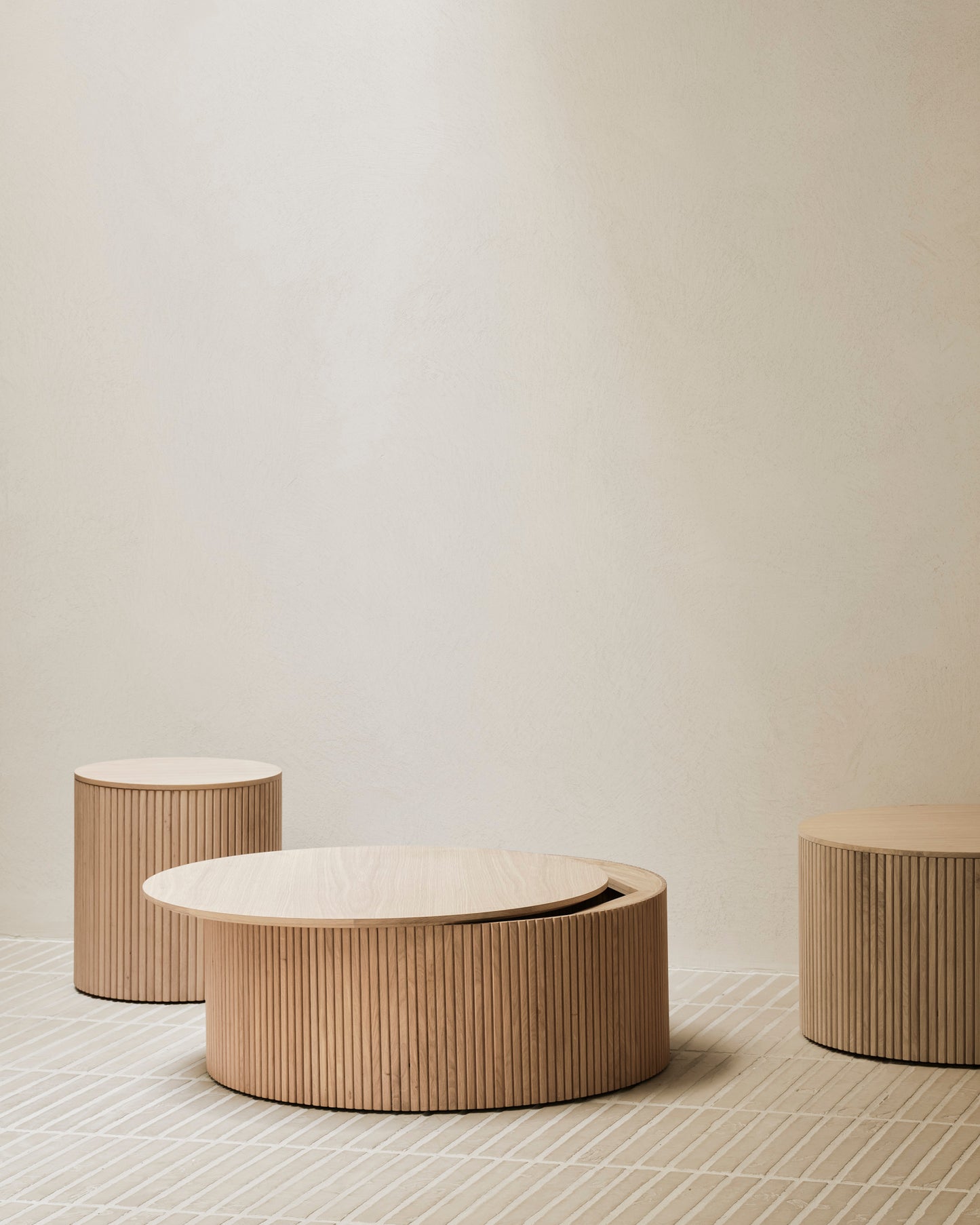 ETHNICRAFT ROLLER MAX SIDE TABLE - OAK | $699.00