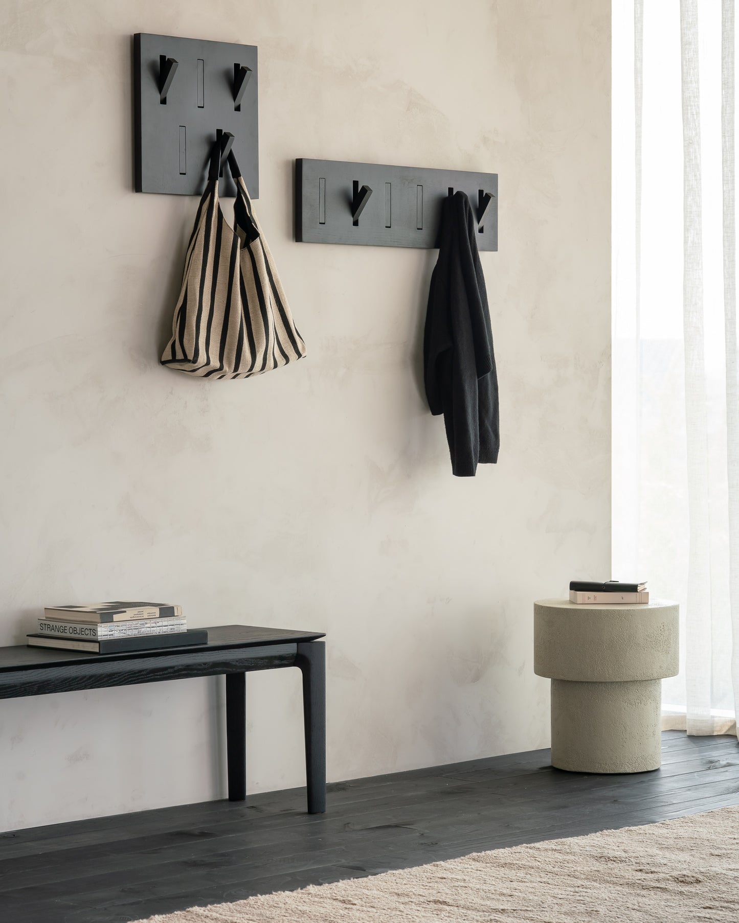 ETHNICRAFT UTILITILE WALL HANGER - OAK BLACK | $309.00 - $399.00