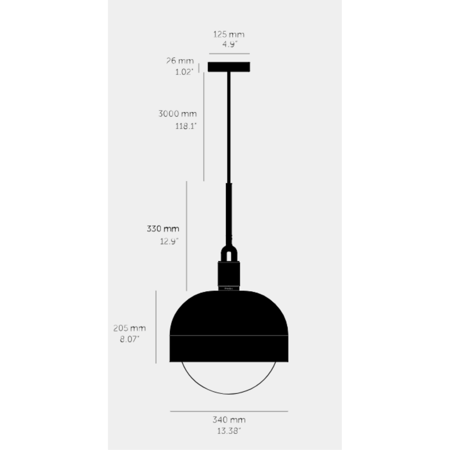 BUSTER AND PUNCH | FORKED PENDANT - SMOKED | $1,298.00
