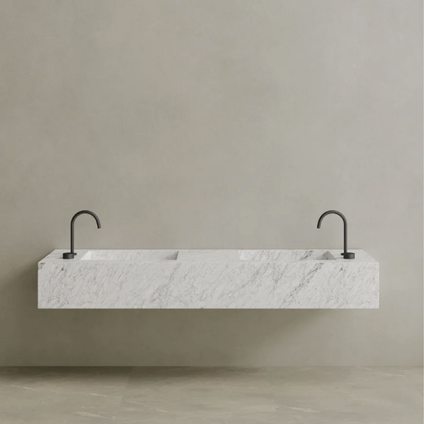 ELEMENTO BATH | DOUBLE SINK FLOATING MARBLE VANITY | $5,408.00 - $10,560.00