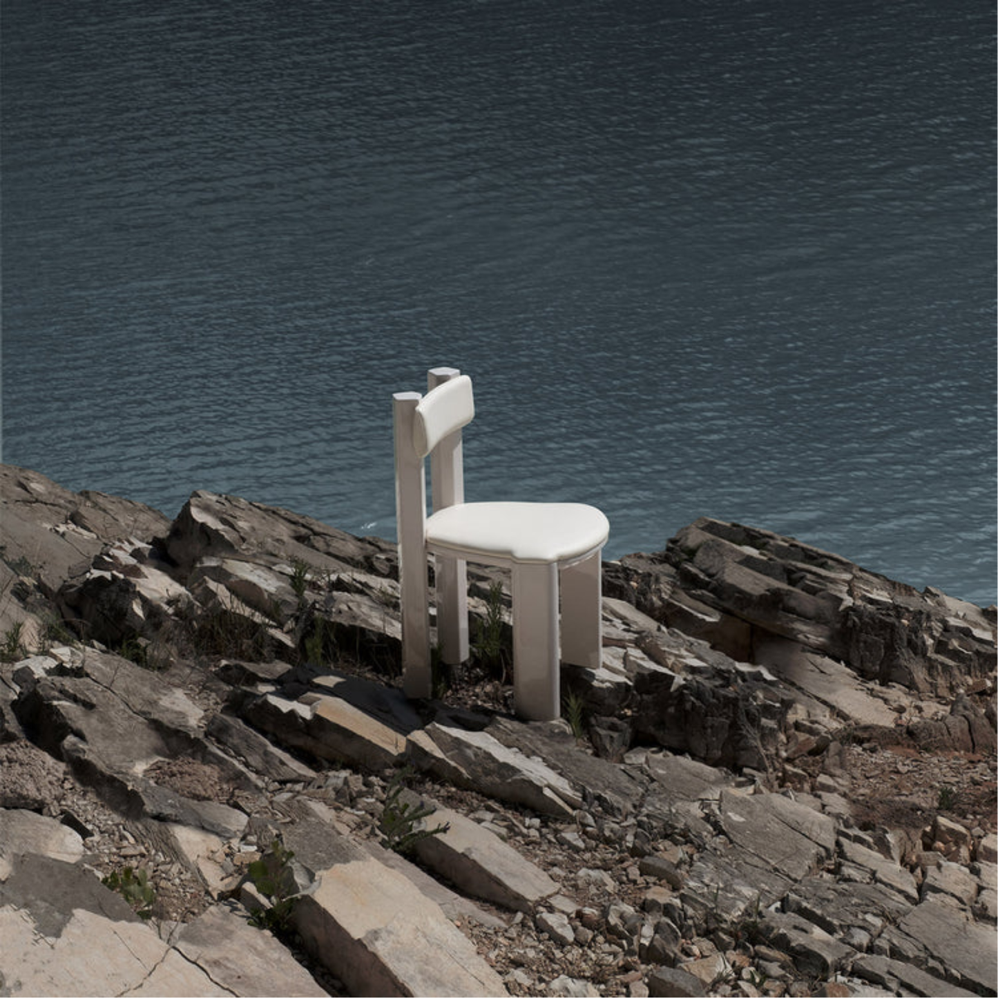 SECOLO | TAOTO WHITE LEATHER DINING CHAIR | $3,930