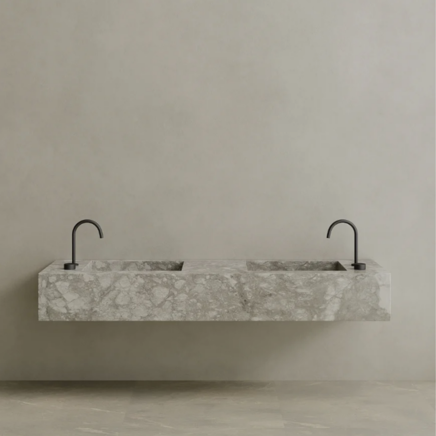 ELEMENTO BATH | DOUBLE SINK FLOATING MARBLE VANITY | $5,408.00 - $10,560.00