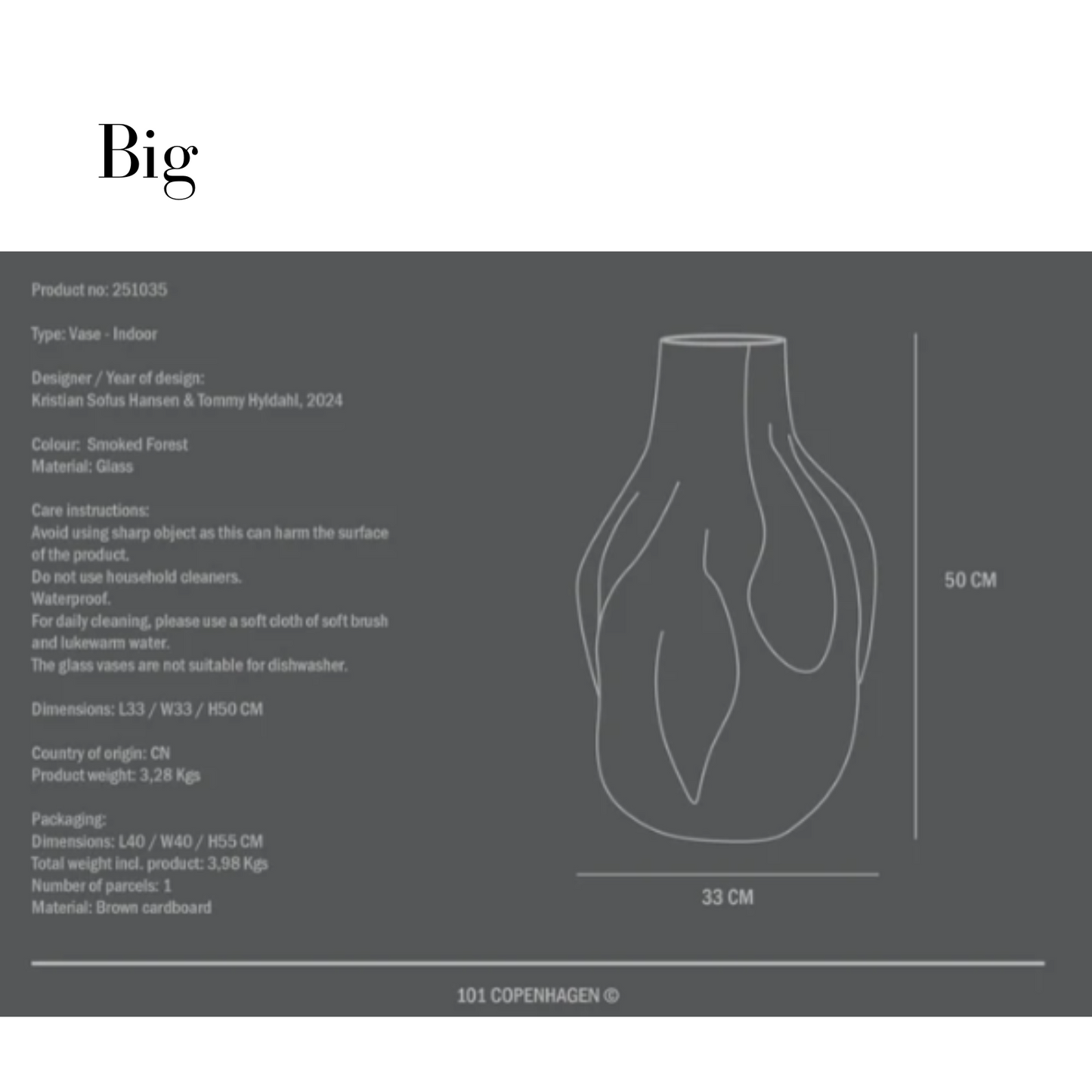 BAKKU VASE SMOKED FOREST I $125.00 - $425.00