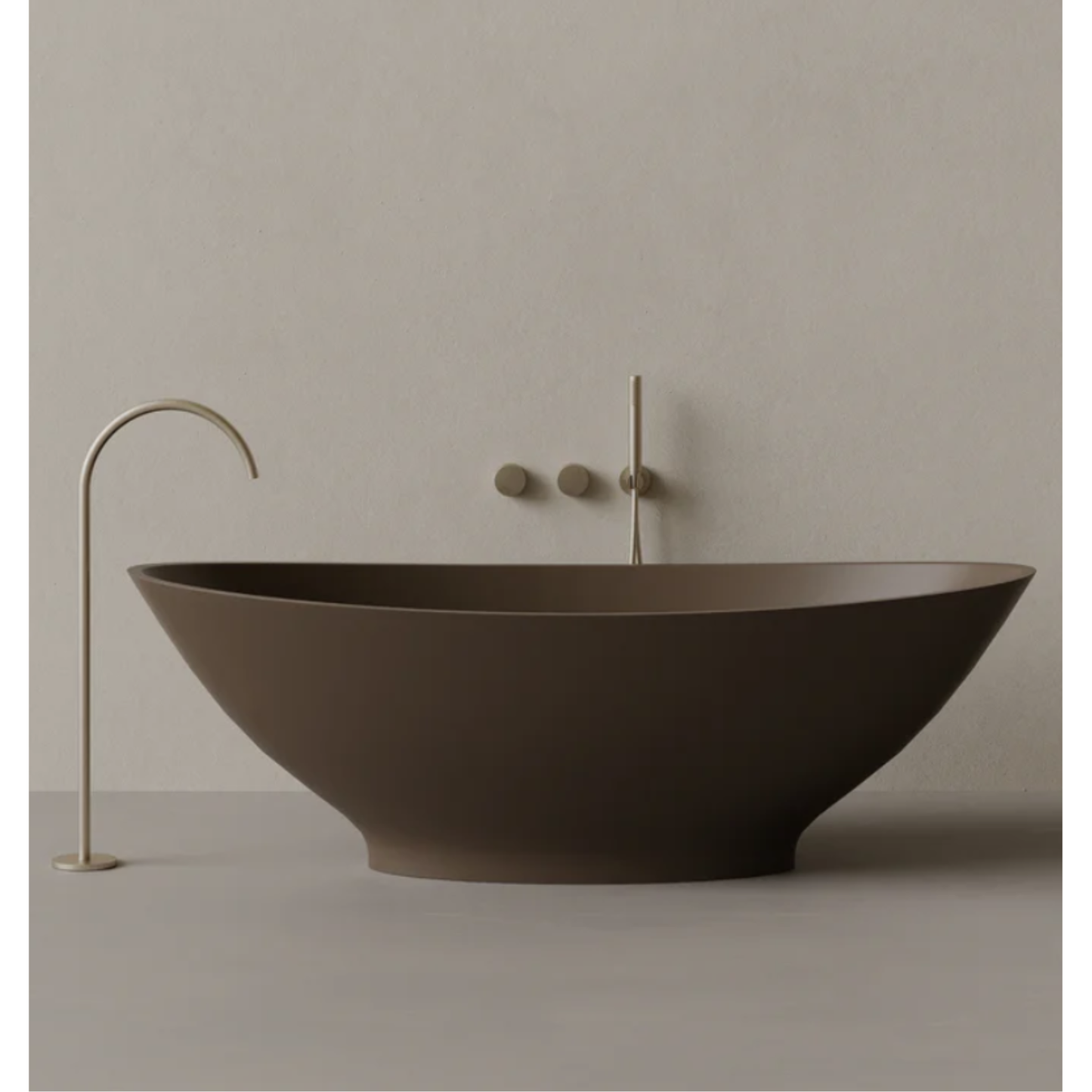 ELEMENTO BATH | 73" x 33" OVAL SOLID SURFACE STONE RESIN BATHTUB | $3,747.45 - $4,051.84