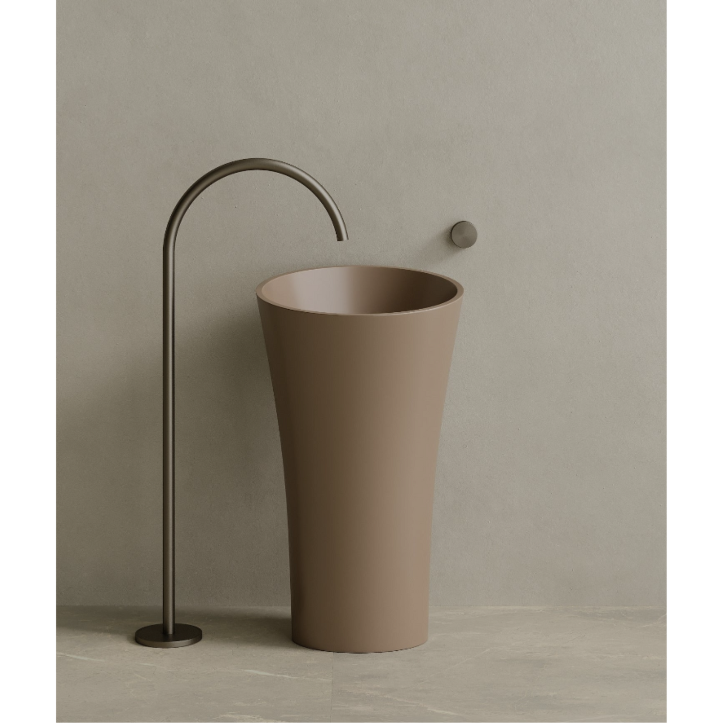 ELEMENTO BATH | 20" x 36" SOLID SURFACE PEDESTAL SINK | $1,435.90 - $1,508.20