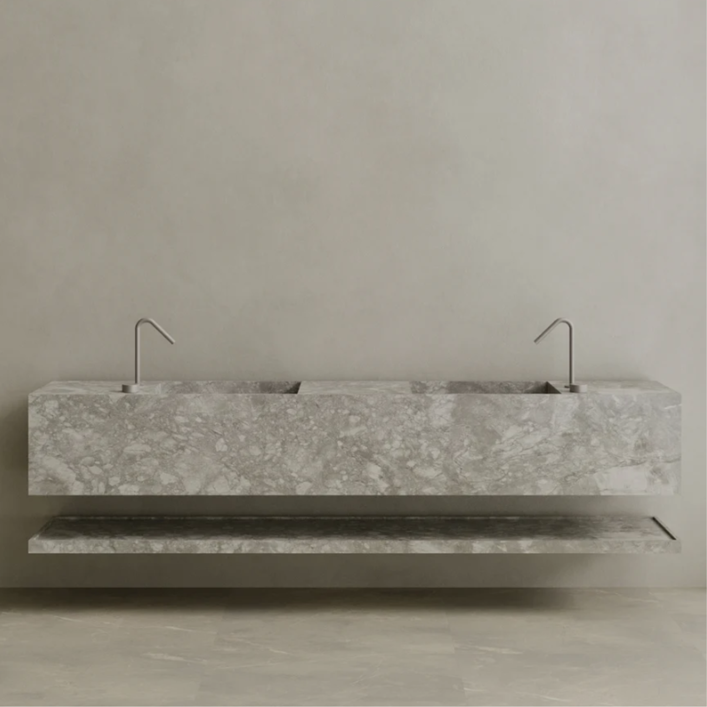 ELEMENTO BATH | OVERSIZED DOUBLE SINK MARBLE VANITY | $7,203.20 - $14,784.00
