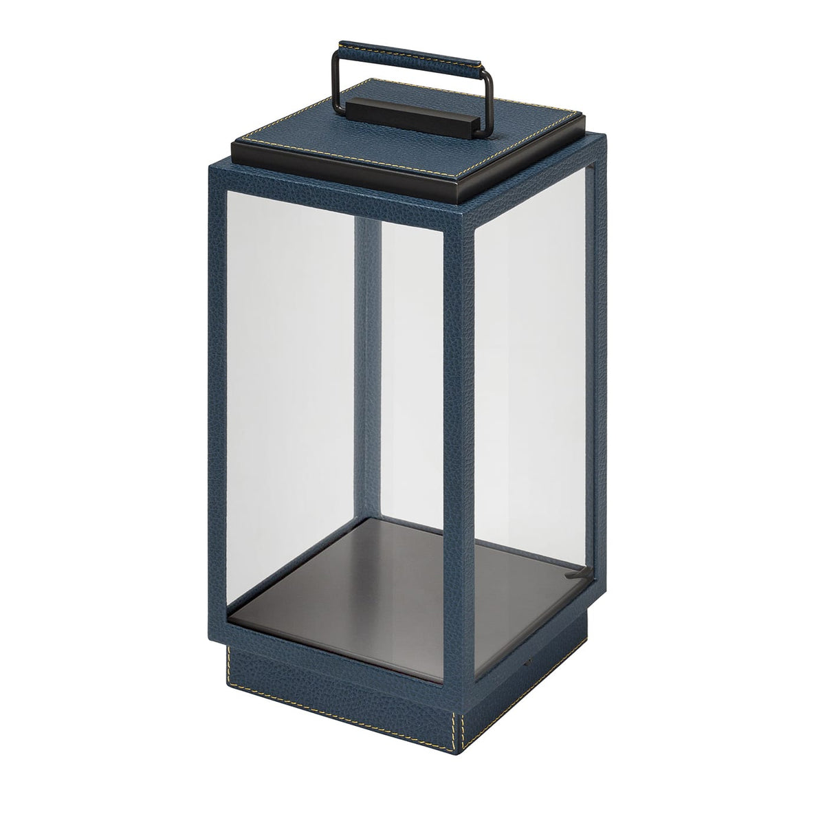 Blakes Blue Leather Table Lamp