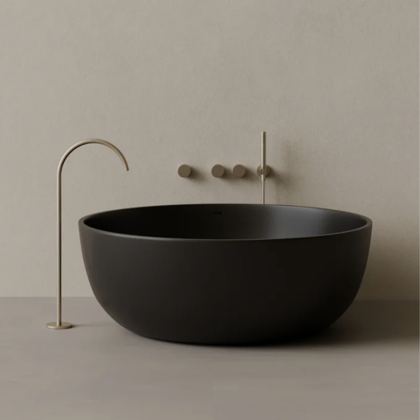 ELEMENTO BATH | 58" x 58" ROUND SOLID SURFACE STONE RESIN BATHTUB | $4,849.85 - $5,413.59