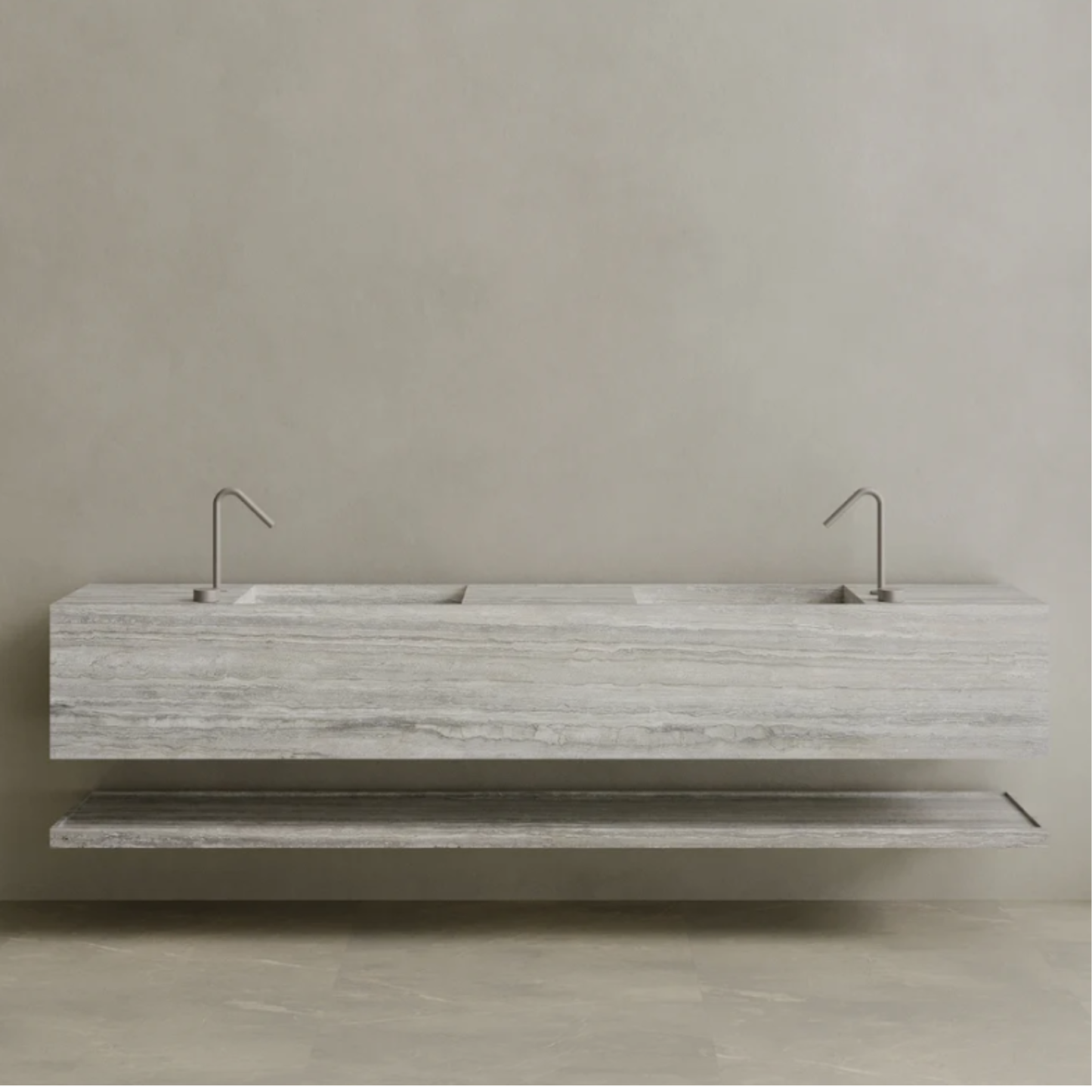ELEMENTO BATH | OVERSIZED DOUBLE SINK MARBLE VANITY | $7,203.20 - $14,784.00