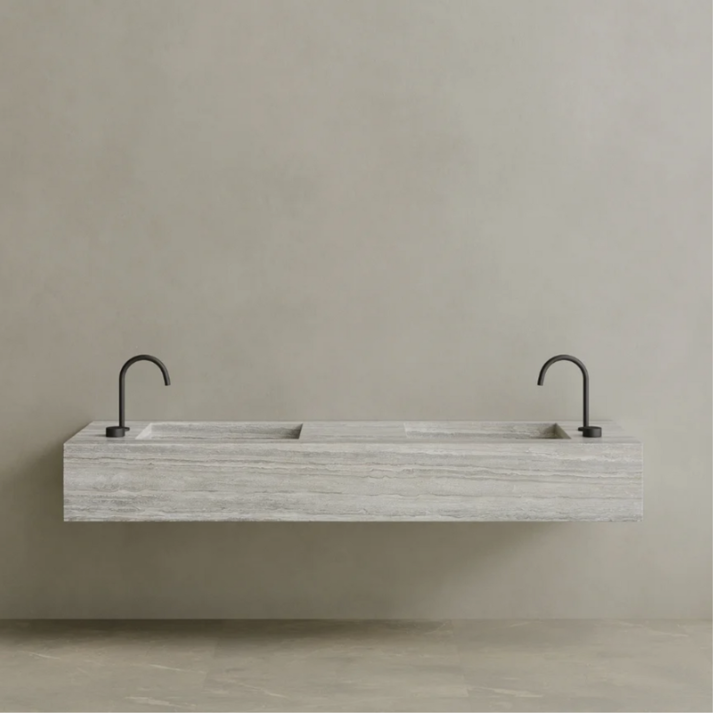 ELEMENTO BATH | DOUBLE SINK FLOATING MARBLE VANITY | $5,408.00 - $10,560.00