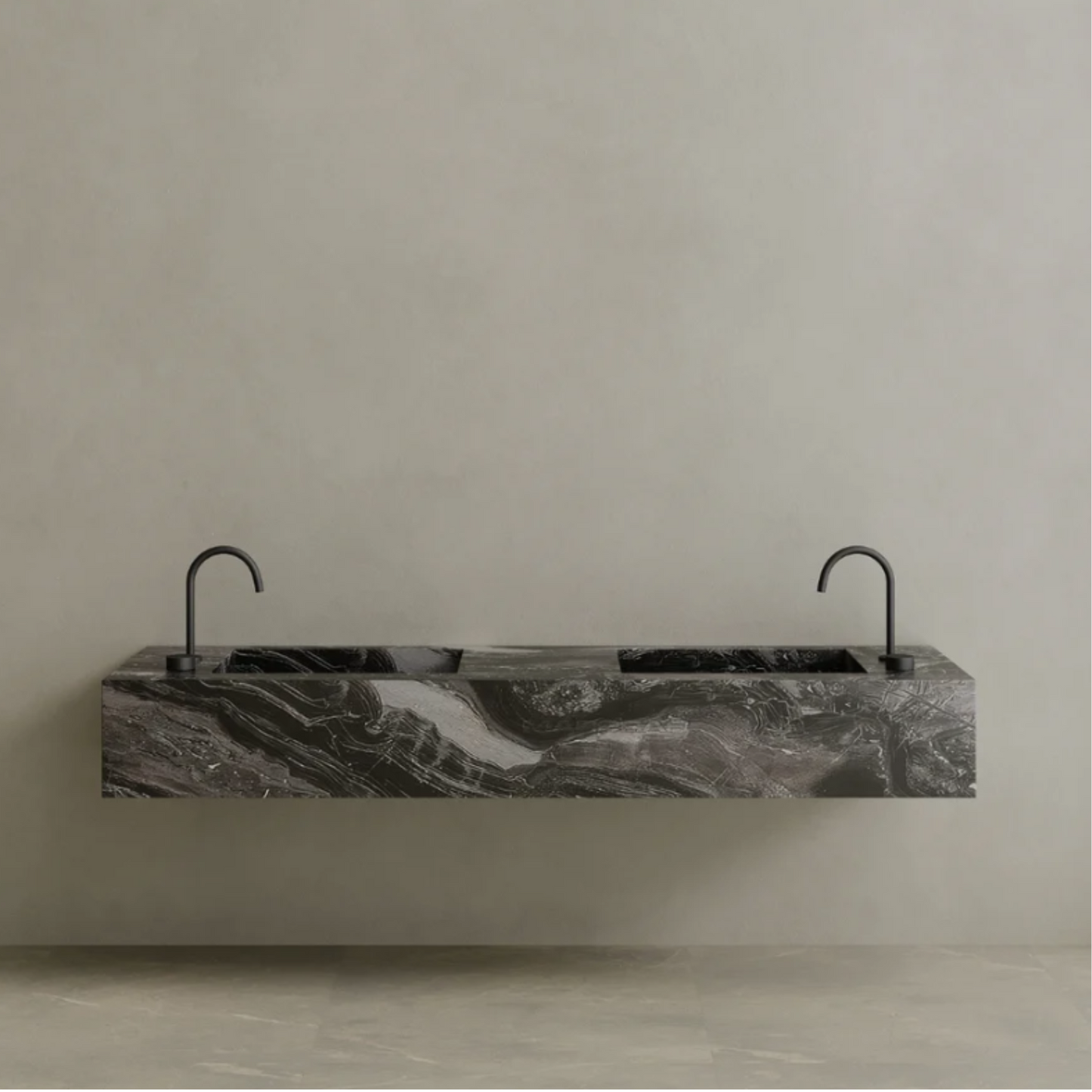 ELEMENTO BATH | DOUBLE SINK FLOATING MARBLE VANITY | $5,408.00 - $10,560.00