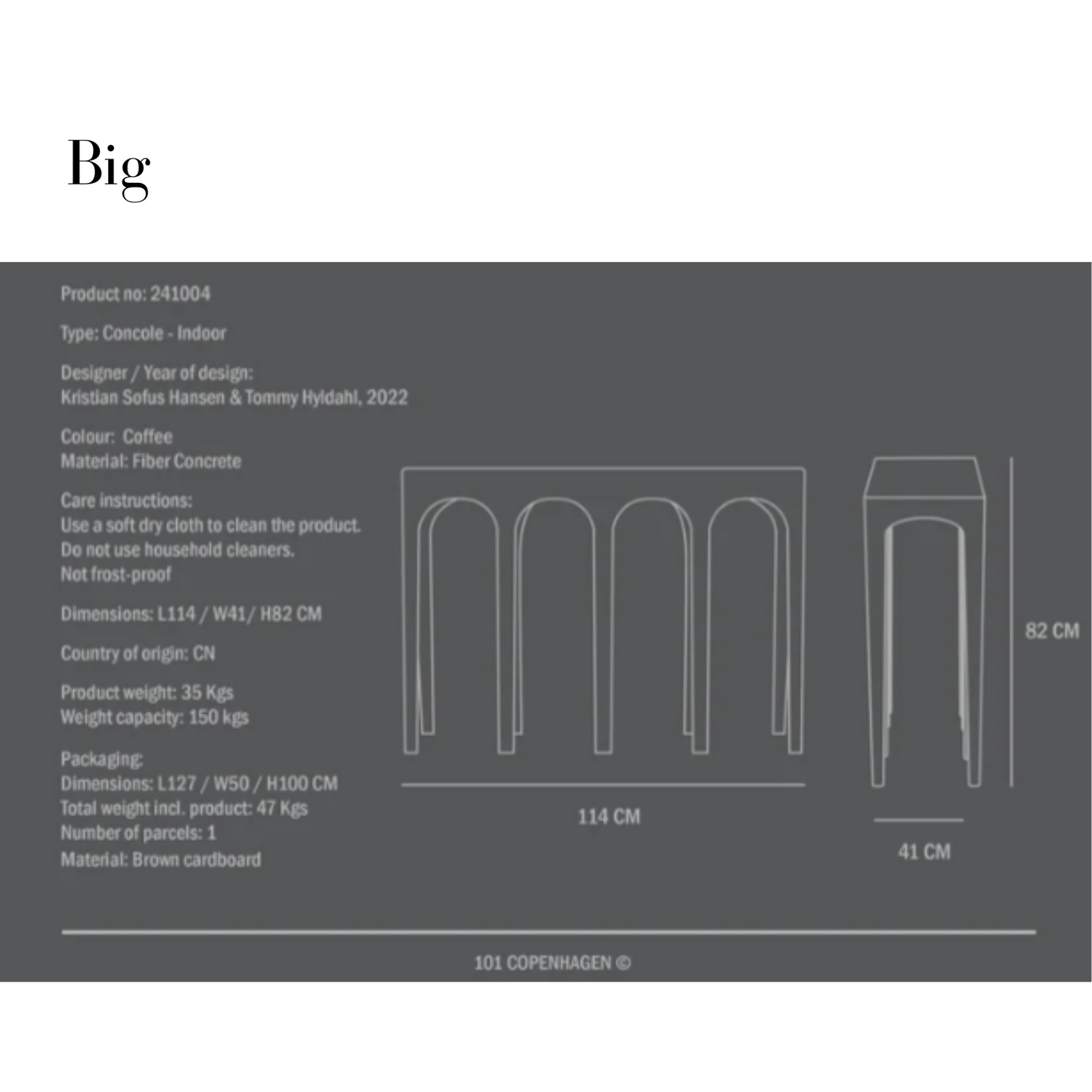 101 COPENHAGEN I BOW CONSOLE I $1,295.00- $1,995.00