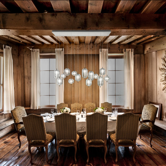 LODES | JEFFERSON MIXED 14 LIGHT RECTANGULAR CHANDELIER | $13,070.00