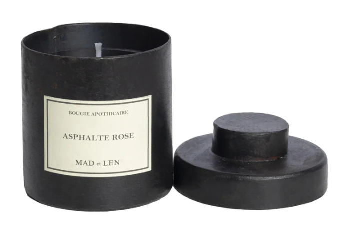 MAD ET LEN I SCENTED CANDLES ASPHALTE ROSE, BLACK WAX I $145.00