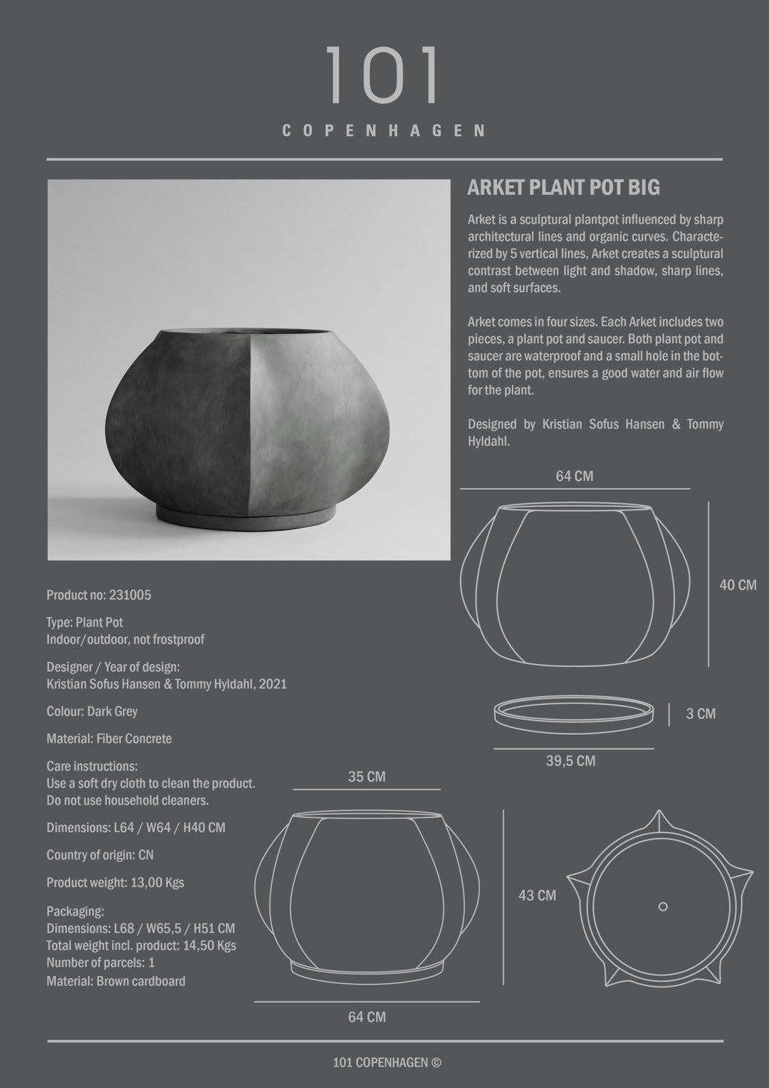 101 Copenhagen Arket Plant Pot - $85.00 - $875.00