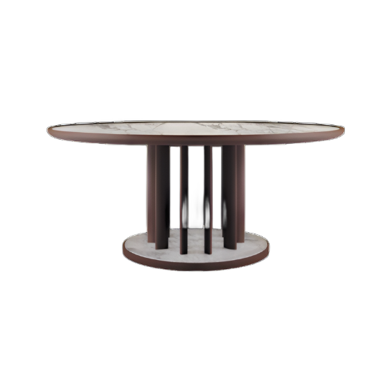 OPALE ROUND EARTHENWARE & CANALETTO TABLE BY BAMAX - $16,525