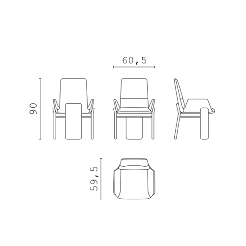 BONNIE CHAIR WITH ARMREST I $5,500.00