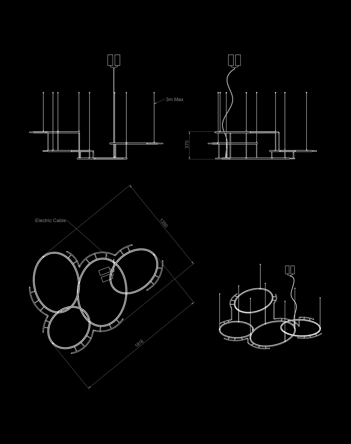 DCW Editions Broche L technical dimensions