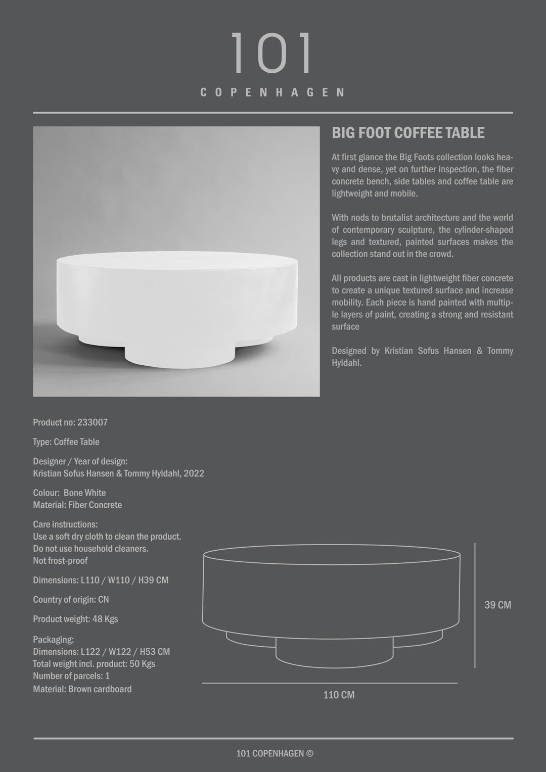 BIG FOOT TABLE I $2,495.00