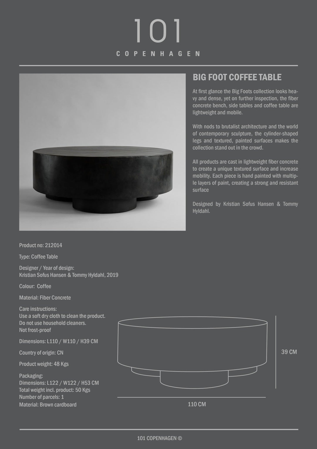 BIG FOOT TABLE I $2,495.00