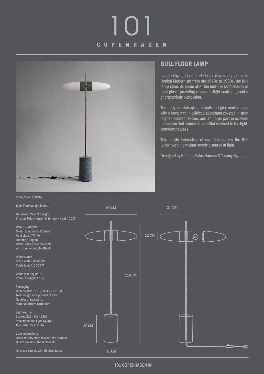 BULL FLOOR LAMP I $1,175.00