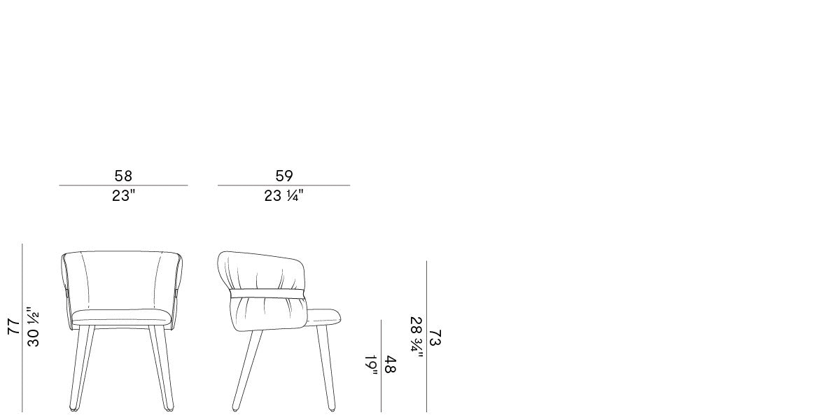 POTOCCO | Coulisse Dining Chair