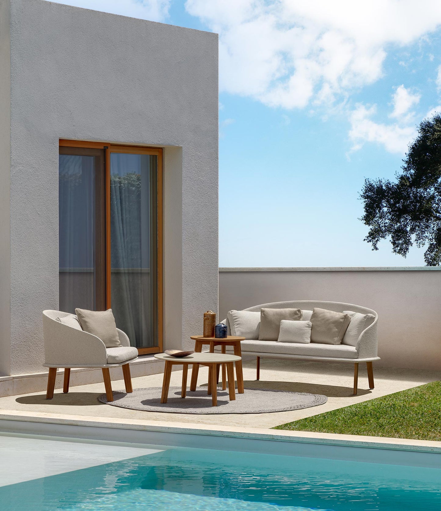 TALENTI | CLEOSOFT//WOOD LOVE SEAT- $10,275.30