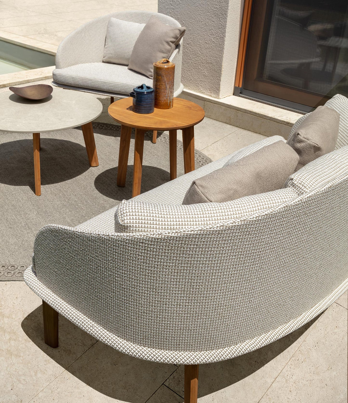 TALENTI | CLEOSOFT//WOOD LOVE SEAT- $10,275.30
