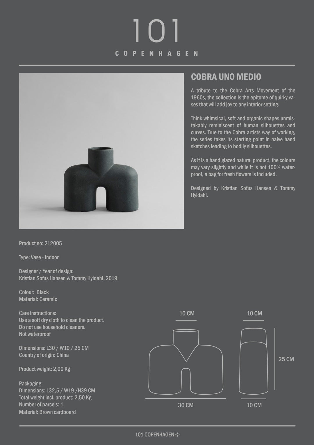 101 COPENHAGEN I COBRA UNO, MEDIO I $125.00