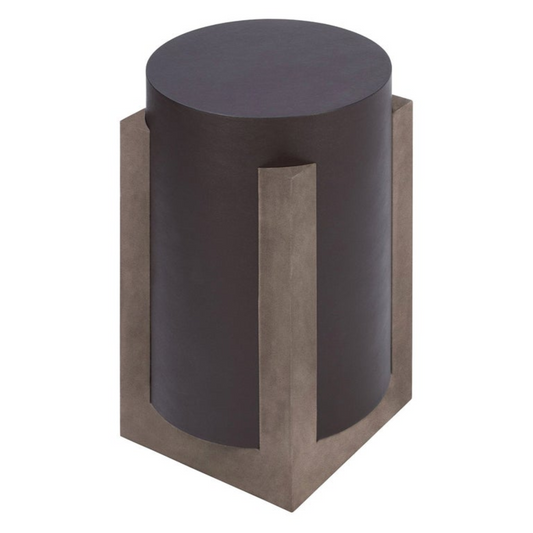 GIOBAGNARA | CONTEMPORARY LEATHER SIDE TABLE | $2,259.00