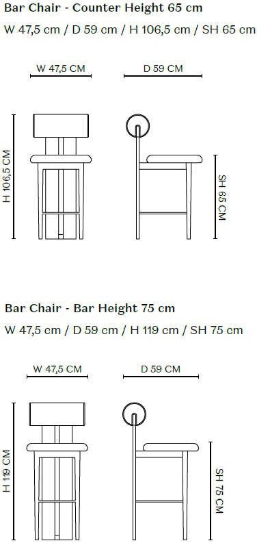 NORR11 HIPPO BAR/COUNTER CHAIR - $2,816-$4,906