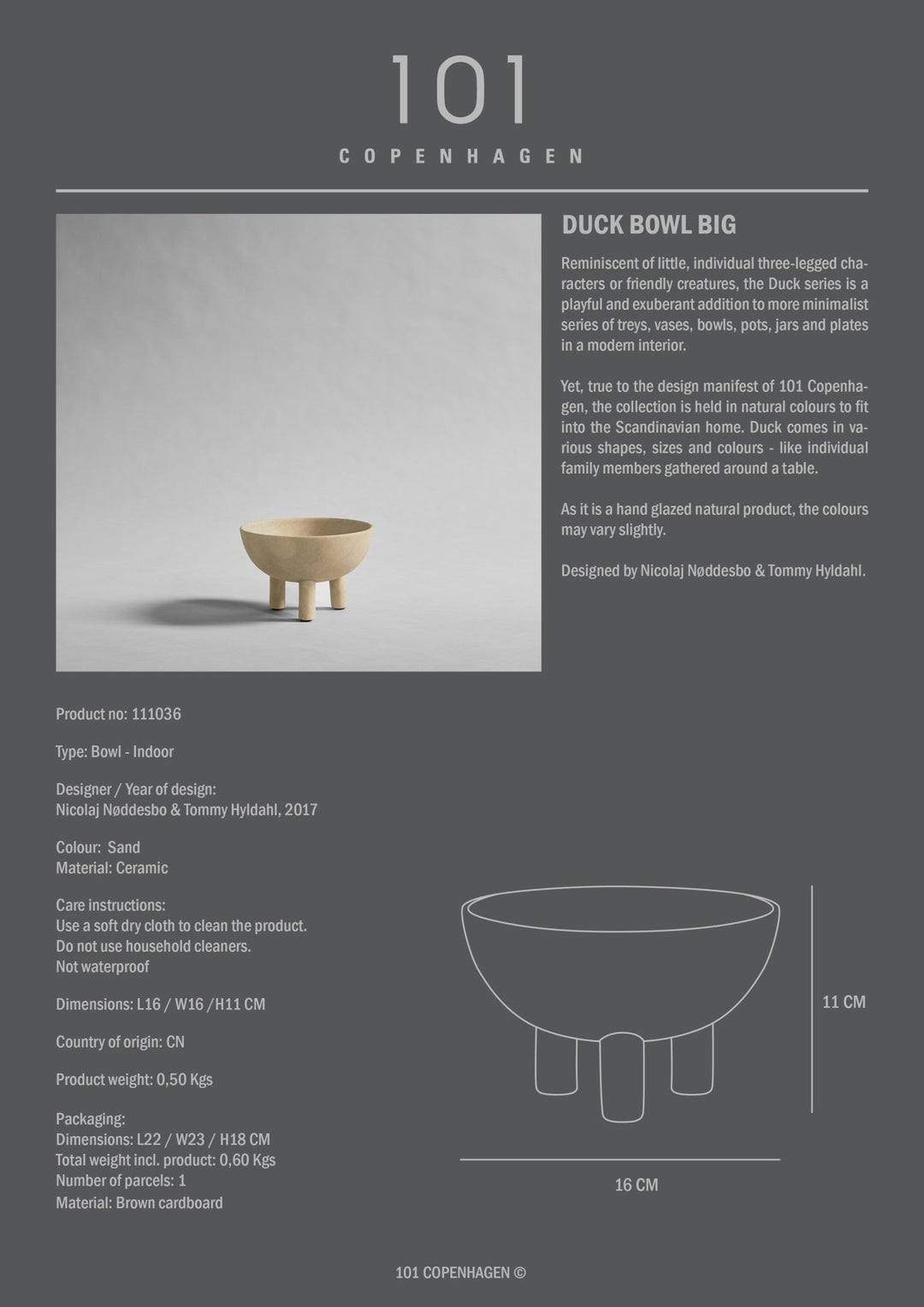101 OPENHAGEN I DUCK BOWL, BIG I $55.00