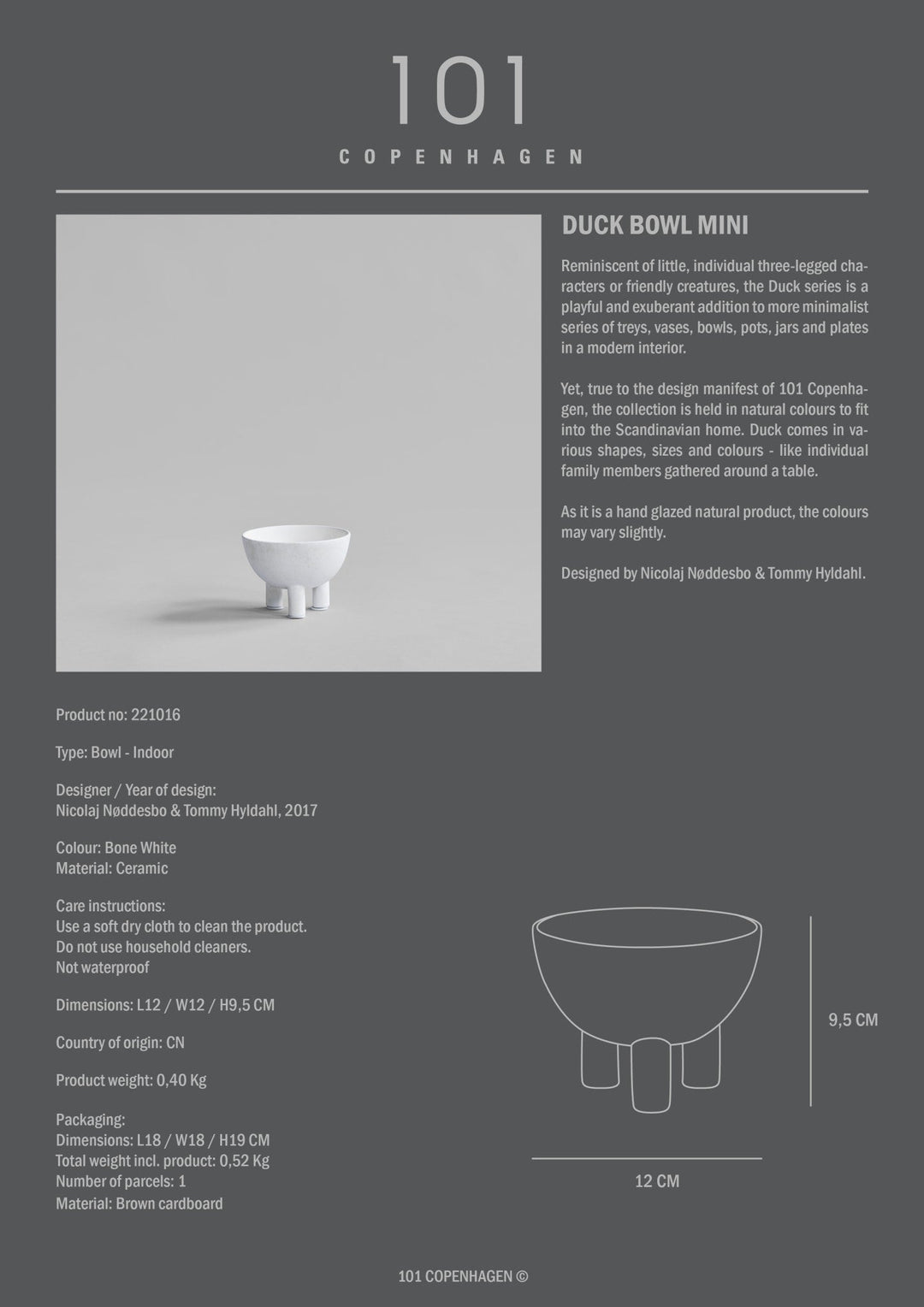 101 COPENHAGEN I DUCK BOWL, MINI I $40.00