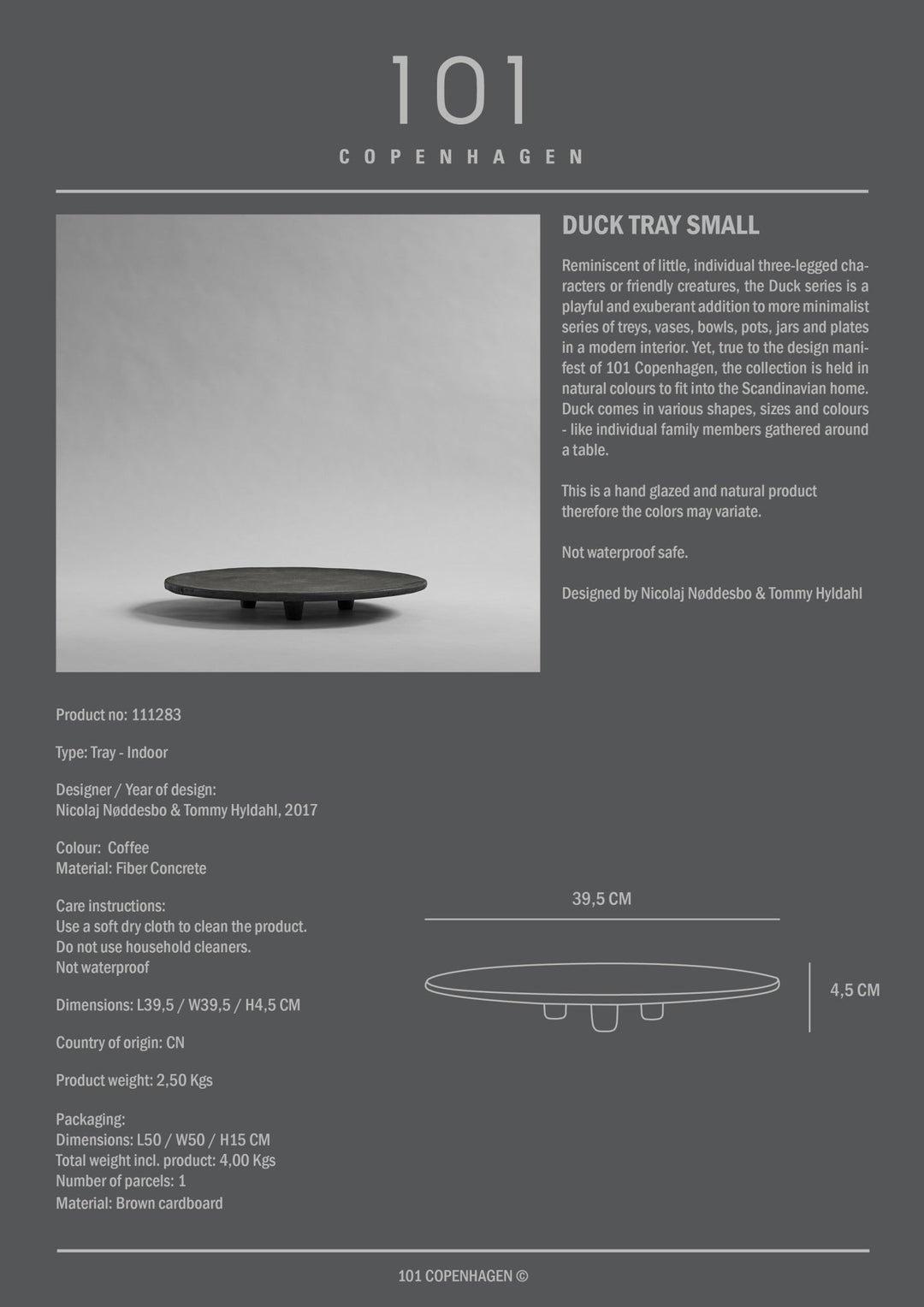 101 COPENHAGEN I DUCK TRAY, SMALL I $190.00