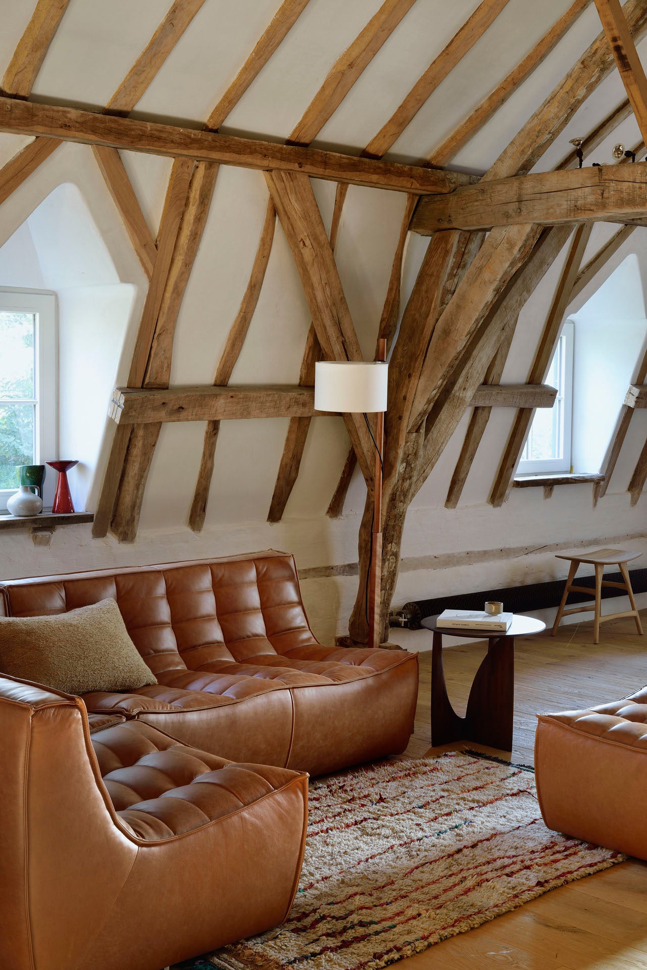 ETHNICRAFT GEOMETRIC SIDE TABLE - TEAK BROWN | $699.00