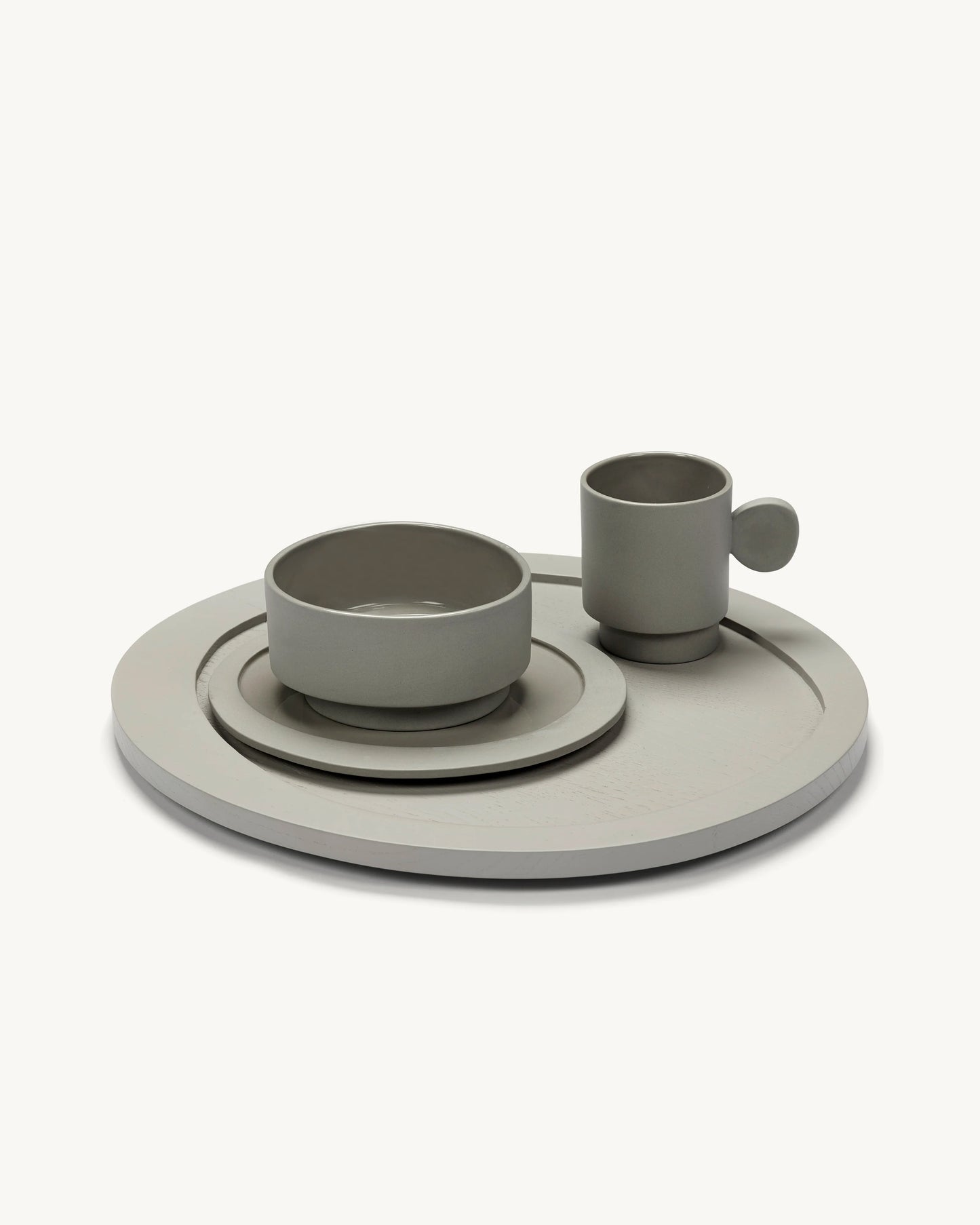 Valerie Objects Inner Circle Bowl, light grey by Maarten Baas - $34.00