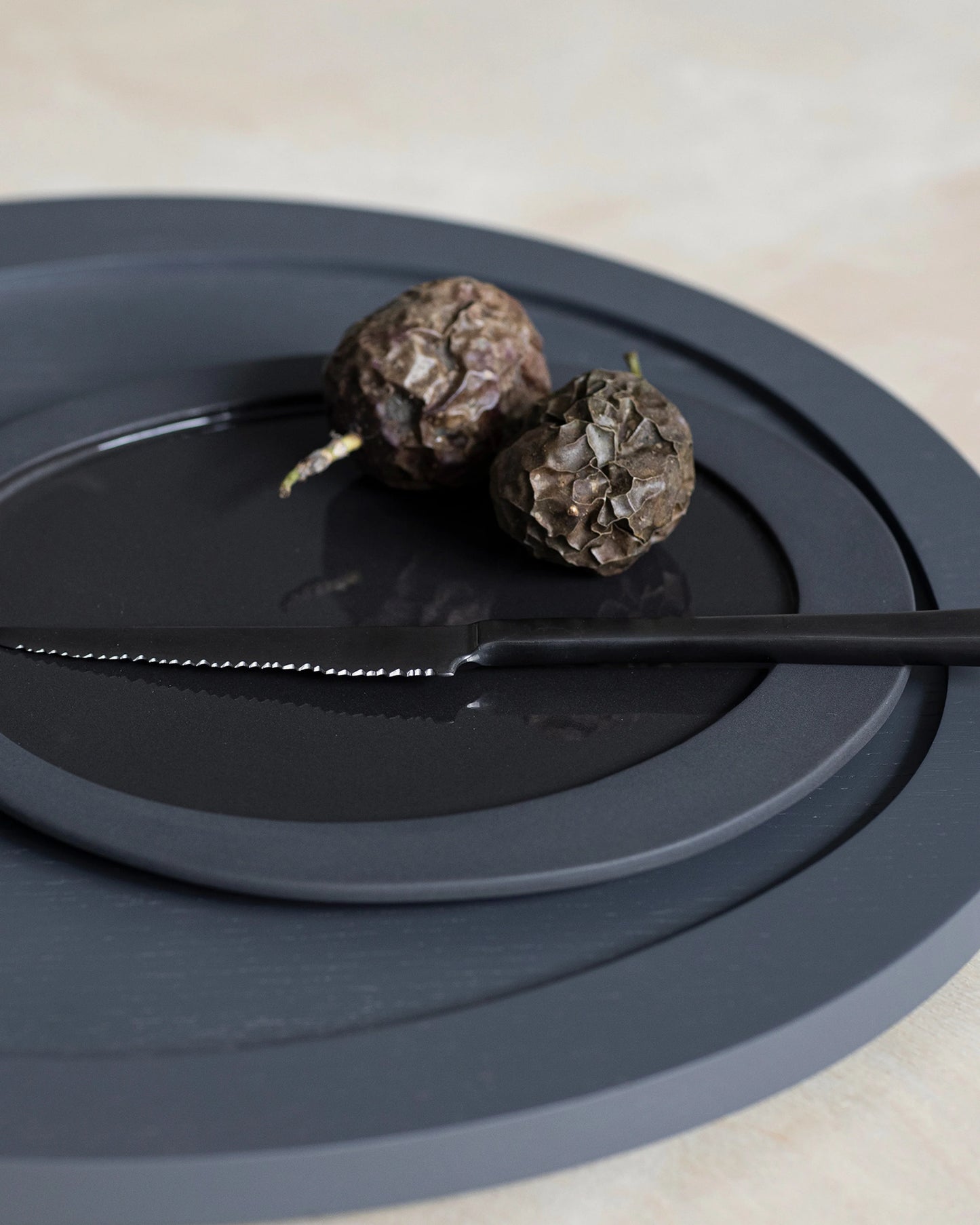 Valerie Objects Inner circle Small Plate, grey by Maarten Baas - $43.00