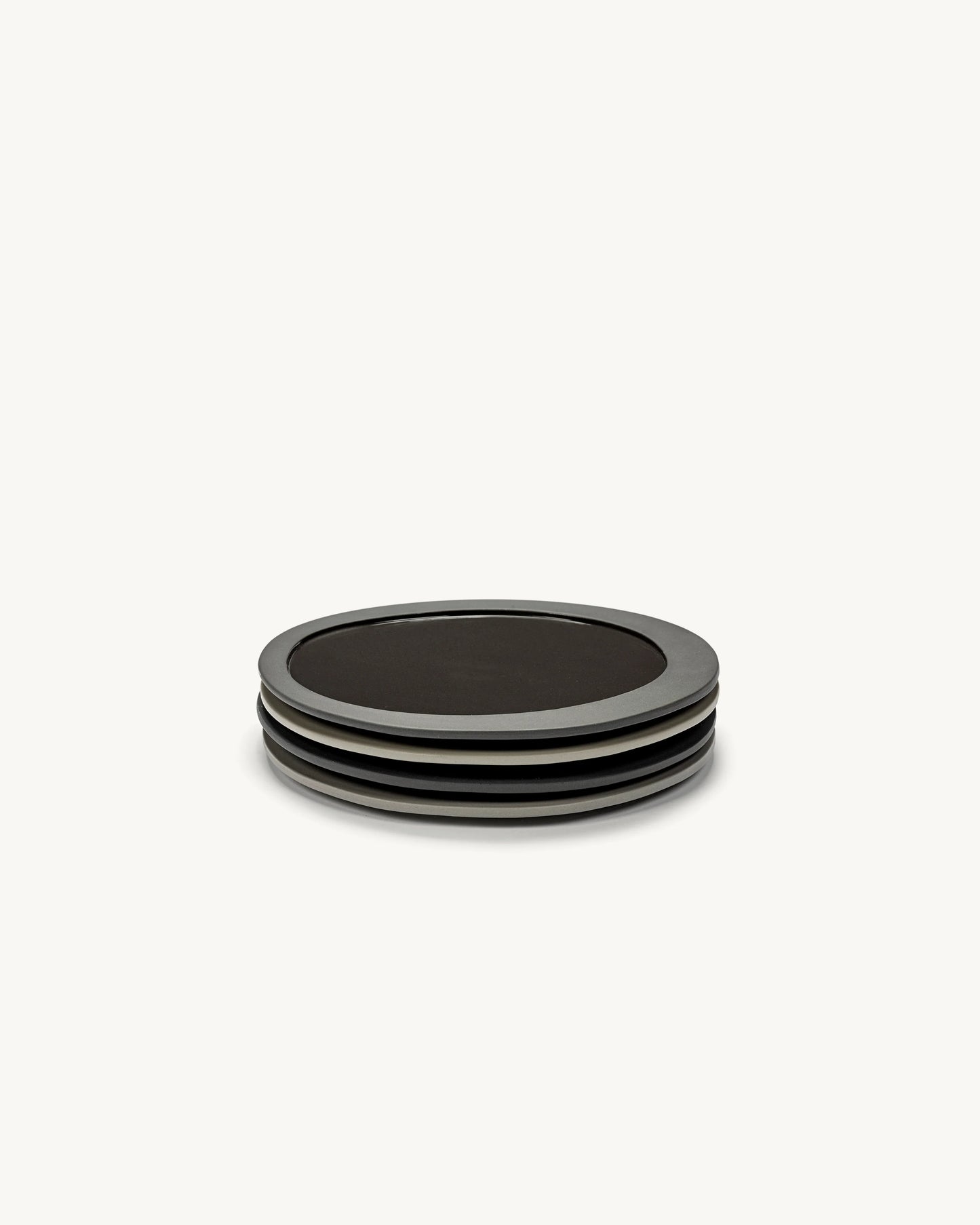 Valerie Objects Inner circle Small Plate, grey by Maarten Baas - $43.00