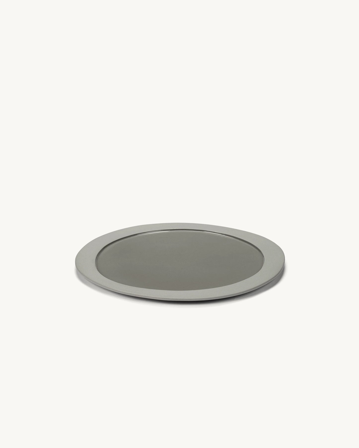 Valerie Objects Inner circle Medium Plate, light grey by Maarten Baas - $63.00